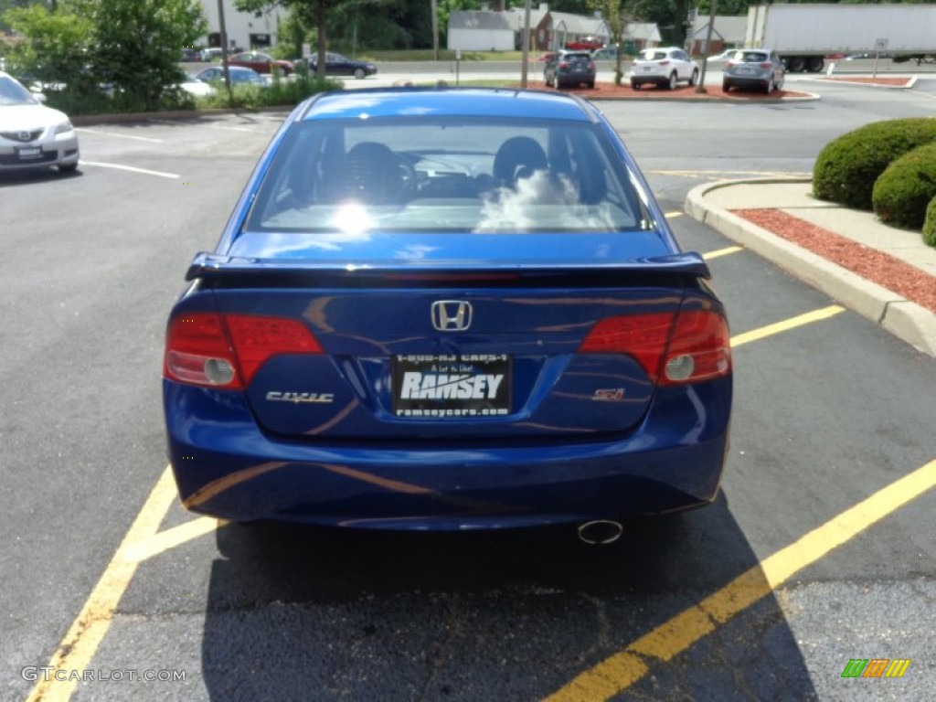 2007 Civic Si Sedan - Fiji Blue Metallic / Black photo #7