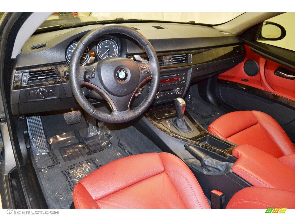 Coral Red/Black Interior 2008 BMW 3 Series 328i Coupe Photo #84001674