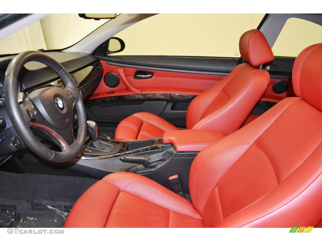 2008 3 Series 328i Coupe - Space Grey Metallic / Coral Red/Black photo #10