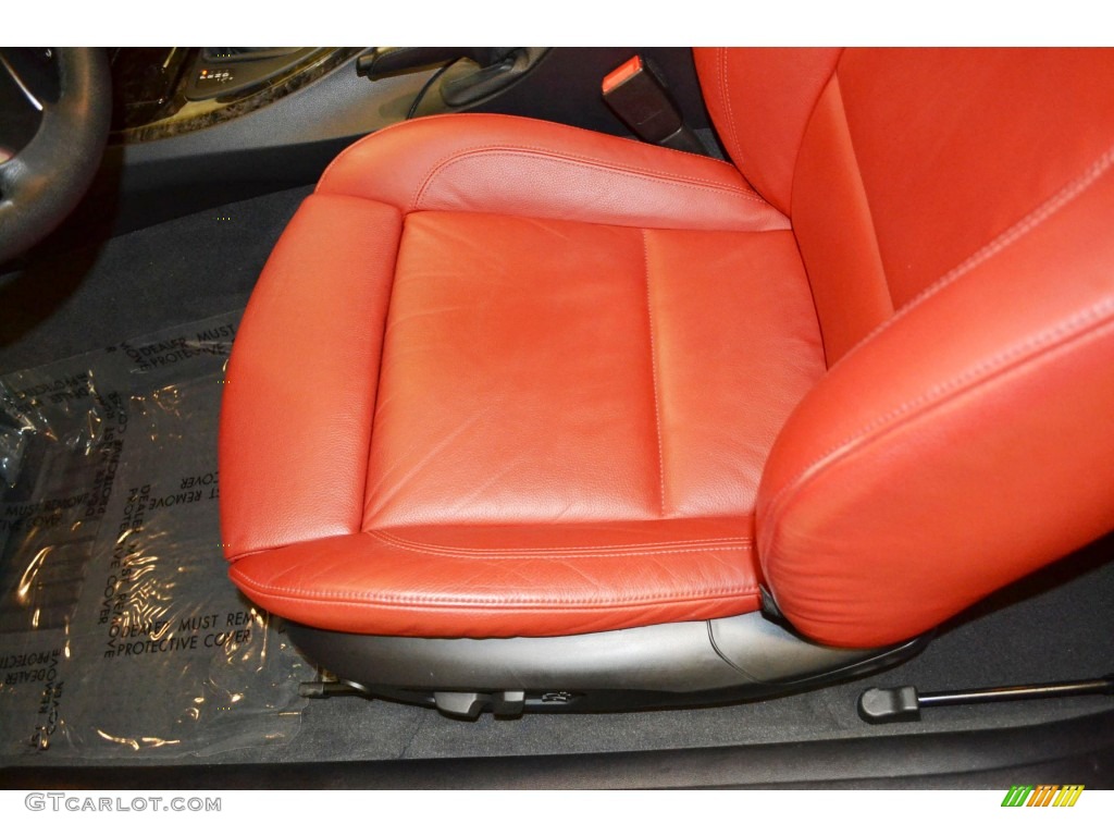 2008 3 Series 328i Coupe - Space Grey Metallic / Coral Red/Black photo #12