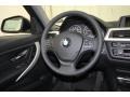 2013 BMW 3 Series Black Interior Steering Wheel Photo