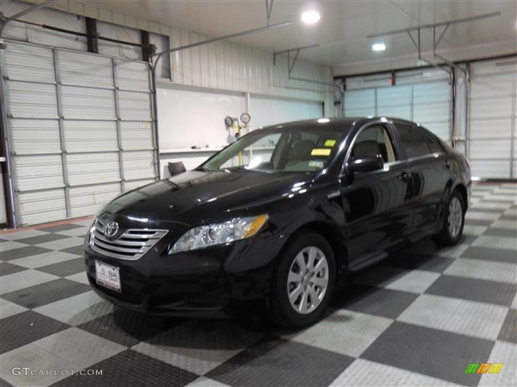 2008 Camry Hybrid - Black / Bisque photo #3