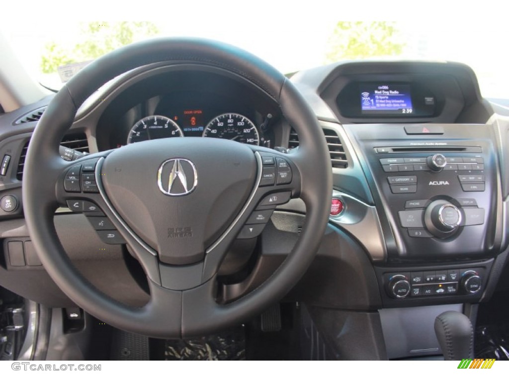 2014 Acura ILX 2.0L Premium Ebony Steering Wheel Photo #84003060