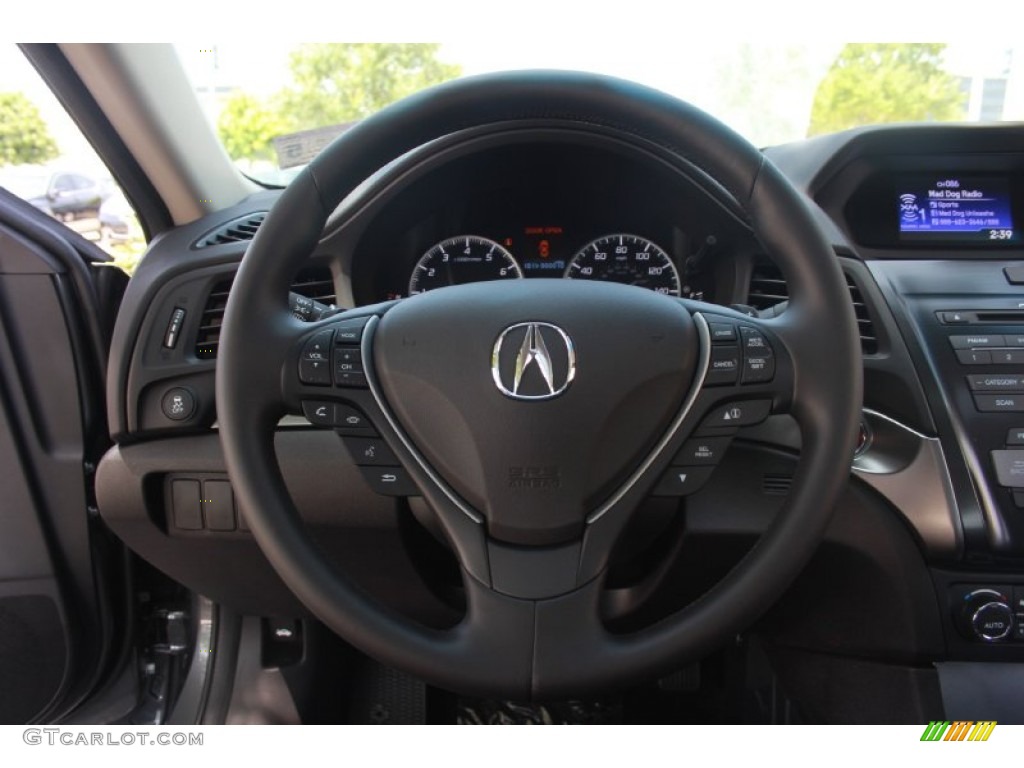 2014 Acura ILX 2.0L Premium Ebony Steering Wheel Photo #84003078