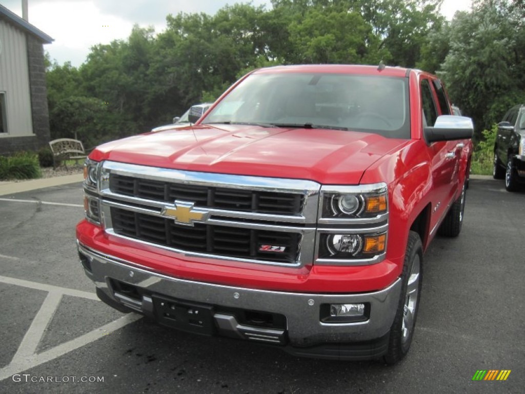 2014 Silverado 1500 LTZ Z71 Crew Cab 4x4 - Victory Red / Cocoa/Dune photo #2