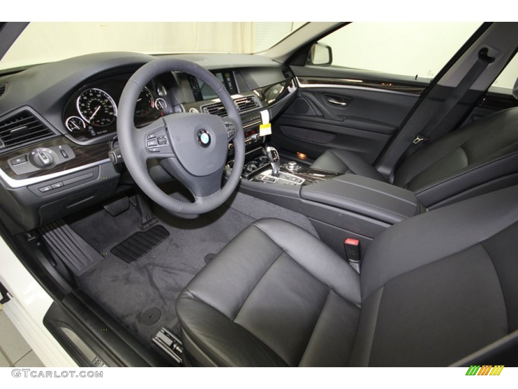 Black Interior 2013 BMW 5 Series 535i Sedan Photo #84003438
