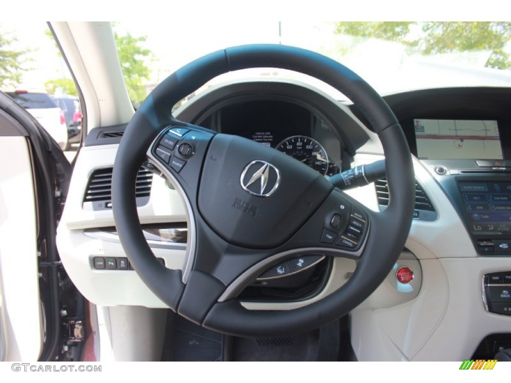 2014 Acura RLX Advance Package Seacoast Steering Wheel Photo #84003705