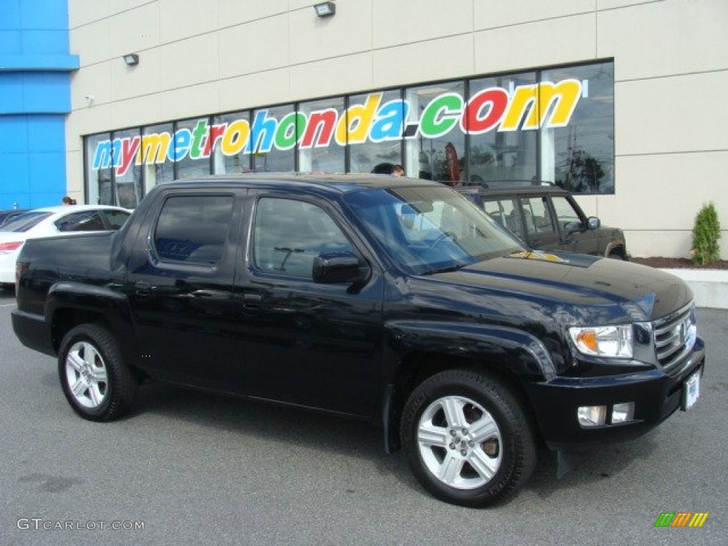 2012 Ridgeline RTL - Crystal Black Pearl / Black photo #1