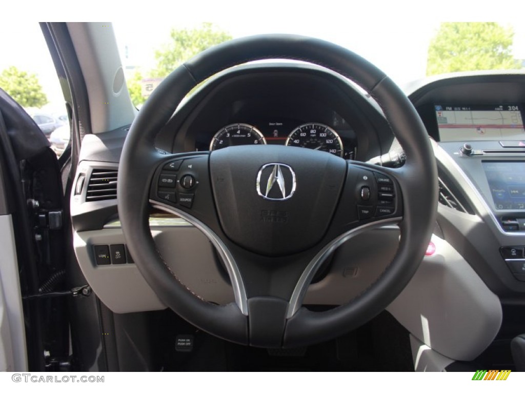 2014 Acura MDX SH-AWD Technology Graystone Steering Wheel Photo #84004362