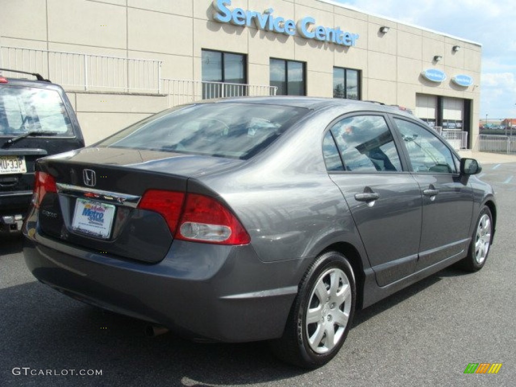 2010 Civic LX Sedan - Polished Metal Metallic / Gray photo #4