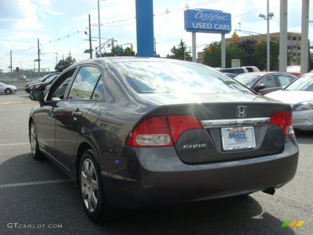 2010 Civic LX Sedan - Polished Metal Metallic / Gray photo #6