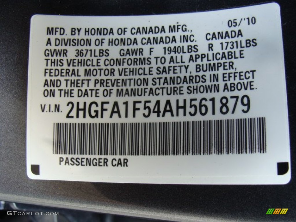 2010 Civic LX Sedan - Polished Metal Metallic / Gray photo #16