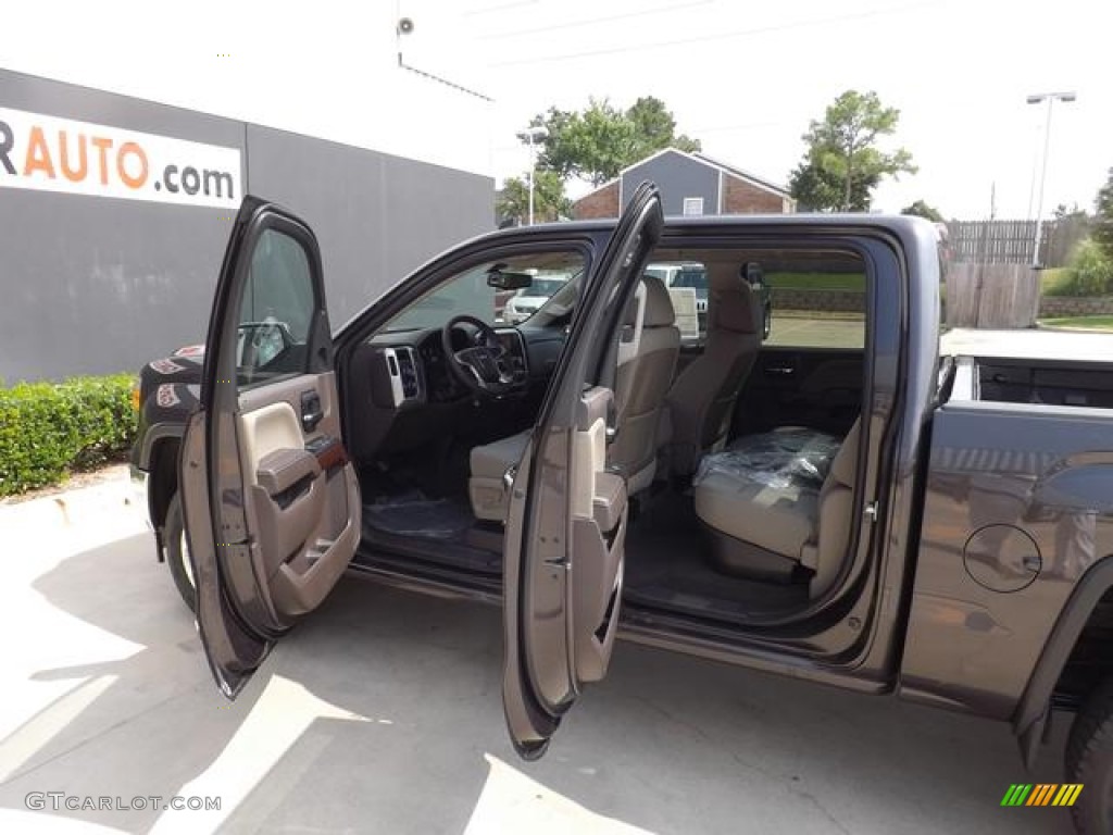 2014 Sierra 1500 SLE Crew Cab 4x4 - Iridium Metallic / Cocoa/Dune photo #10