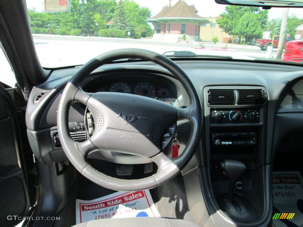 2001 Mustang V6 Coupe - Mineral Grey Metallic / Dark Charcoal photo #7