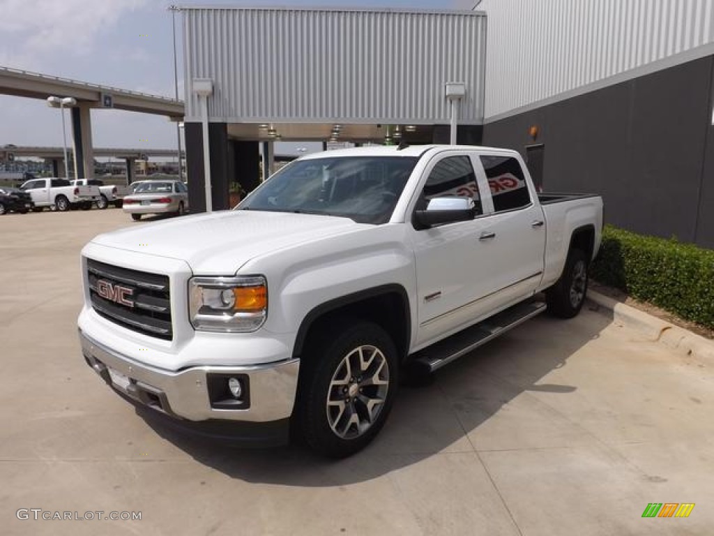 Summit White 2014 GMC Sierra 1500 SLT Crew Cab 4x4 Exterior Photo #84011166