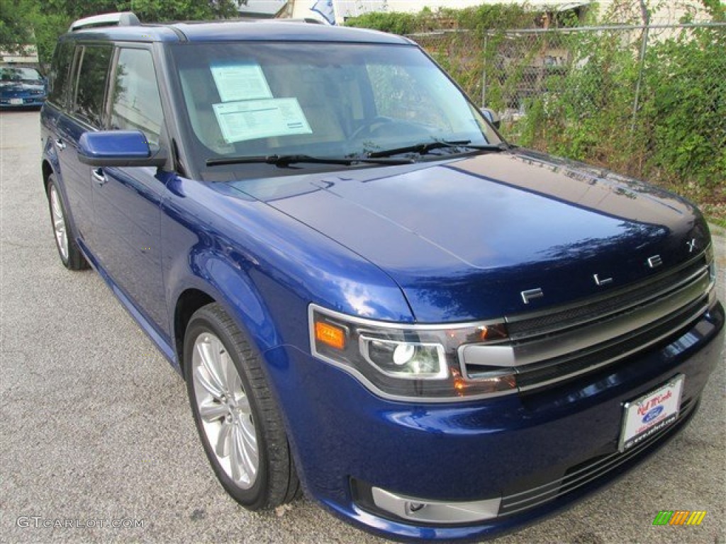 2013 Flex Limited EcoBoost AWD - Deep Impact Blue Metallic / Dune photo #1