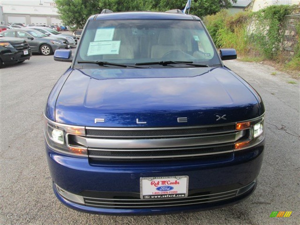 2013 Flex Limited EcoBoost AWD - Deep Impact Blue Metallic / Dune photo #2
