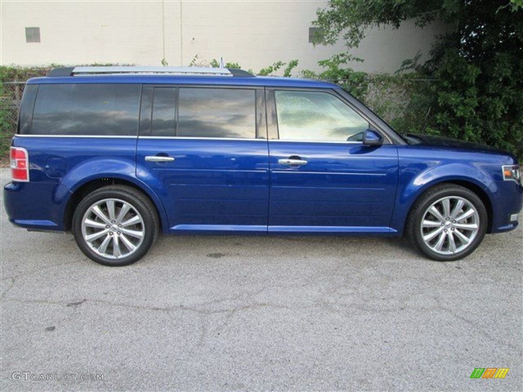 2013 Flex Limited EcoBoost AWD - Deep Impact Blue Metallic / Dune photo #3