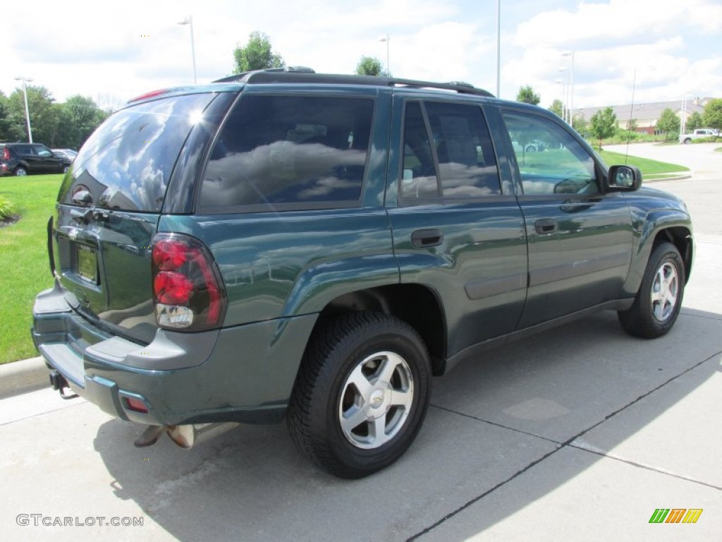 2005 TrailBlazer LS 4x4 - Emerald Jewel Green Metallic / Light Gray photo #3