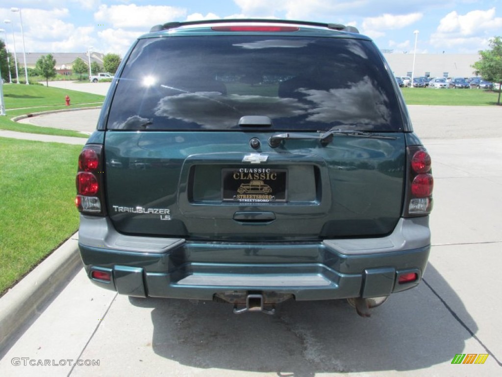 2005 TrailBlazer LS 4x4 - Emerald Jewel Green Metallic / Light Gray photo #4