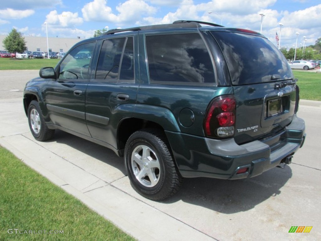 2005 TrailBlazer LS 4x4 - Emerald Jewel Green Metallic / Light Gray photo #5