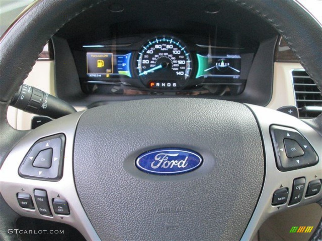 2013 Ford Flex Limited EcoBoost AWD Dune Steering Wheel Photo #84011703