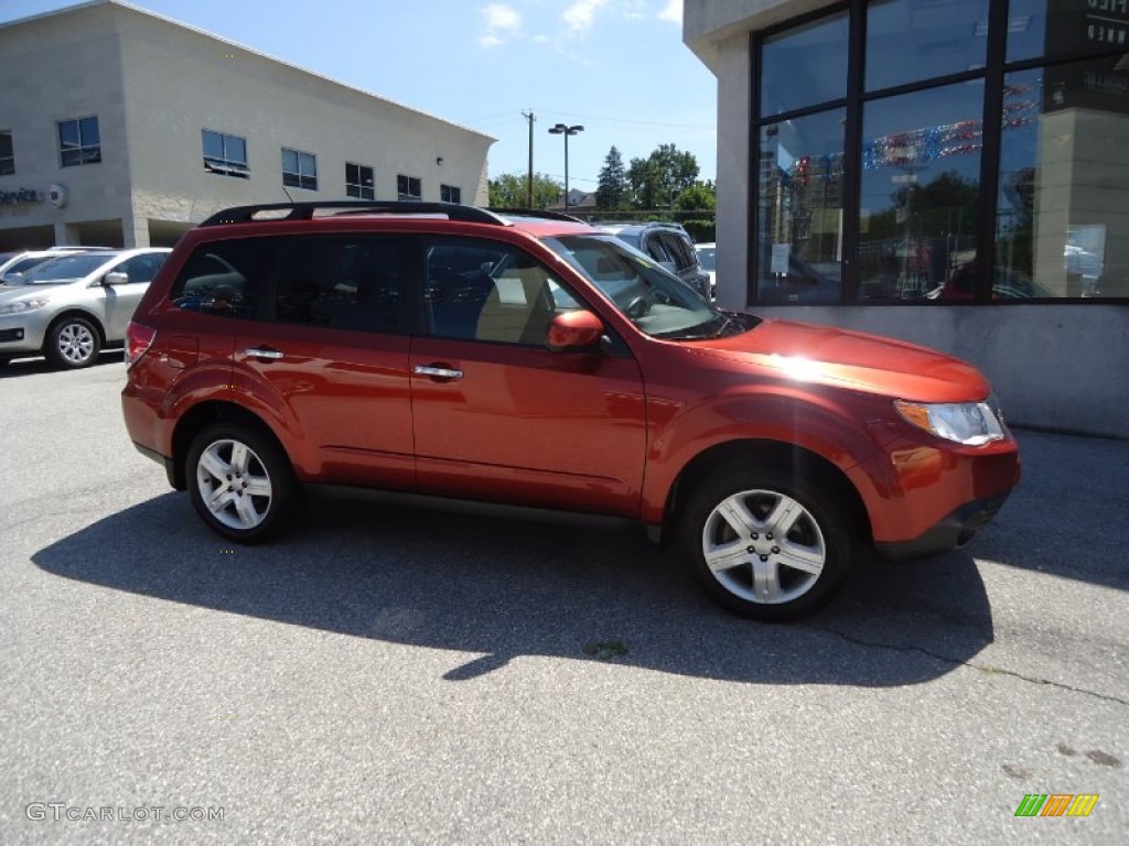 2010 Forester 2.5 X Premium - Paprika Red Pearl / Black photo #5