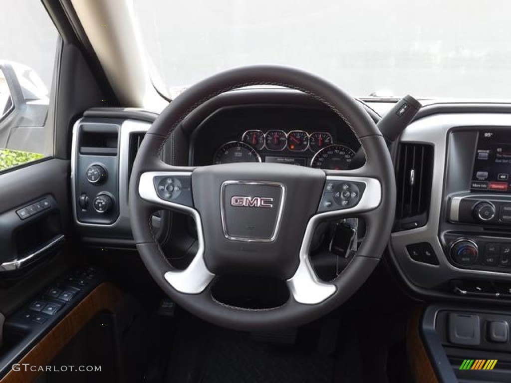 2014 GMC Sierra 1500 SLT Crew Cab 4x4 Cocoa/Dune Steering Wheel Photo #84012210