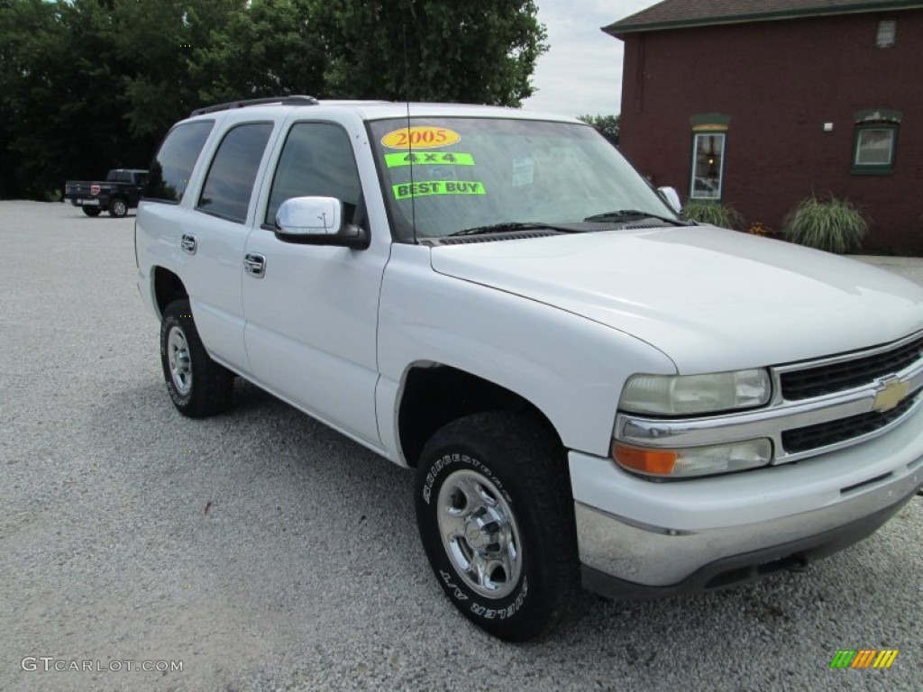 2005 Tahoe LT 4x4 - Summit White / Gray/Dark Charcoal photo #4