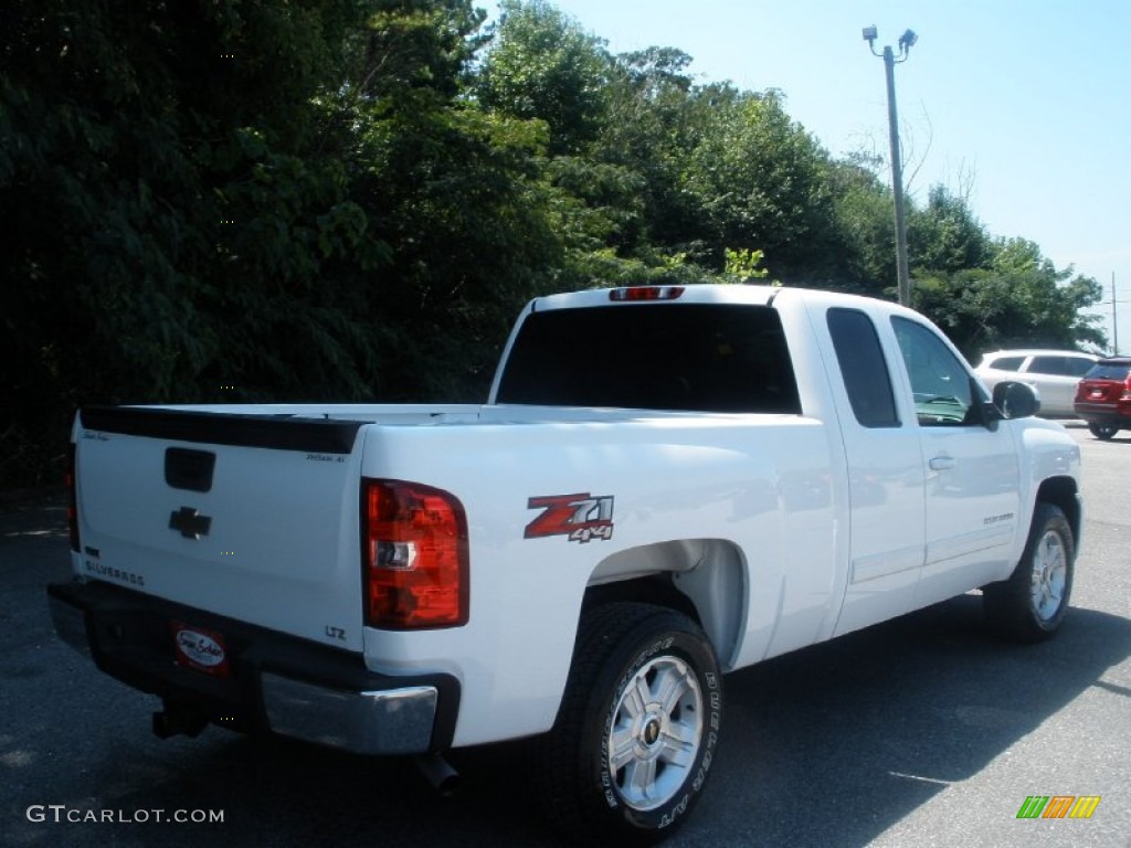 2011 Silverado 1500 LTZ Extended Cab 4x4 - Summit White / Light Titanium/Dark Titanium photo #3