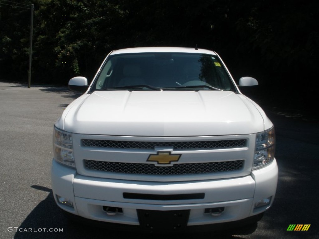 2011 Silverado 1500 LTZ Extended Cab 4x4 - Summit White / Light Titanium/Dark Titanium photo #14