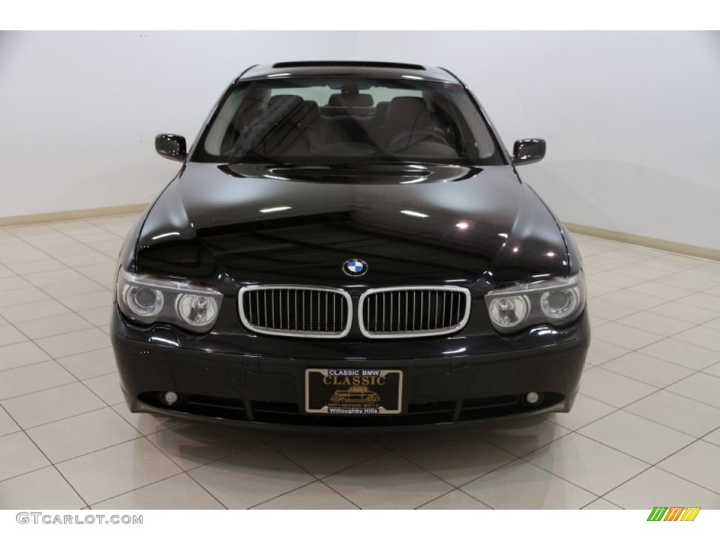 2004 7 Series 745i Sedan - Black Sapphire Metallic / Black/Black photo #2