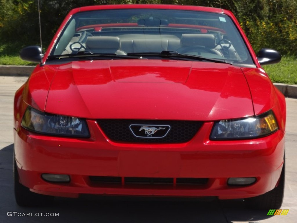 2004 Mustang V6 Convertible - Torch Red / Medium Parchment photo #20