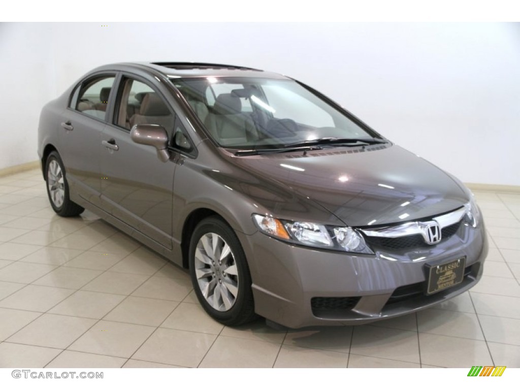 2010 Civic EX Sedan - Urban Titanium Metallic / Gray photo #1