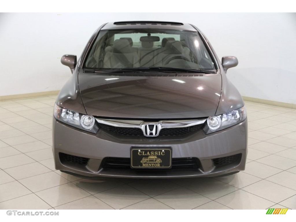 2010 Civic EX Sedan - Urban Titanium Metallic / Gray photo #2