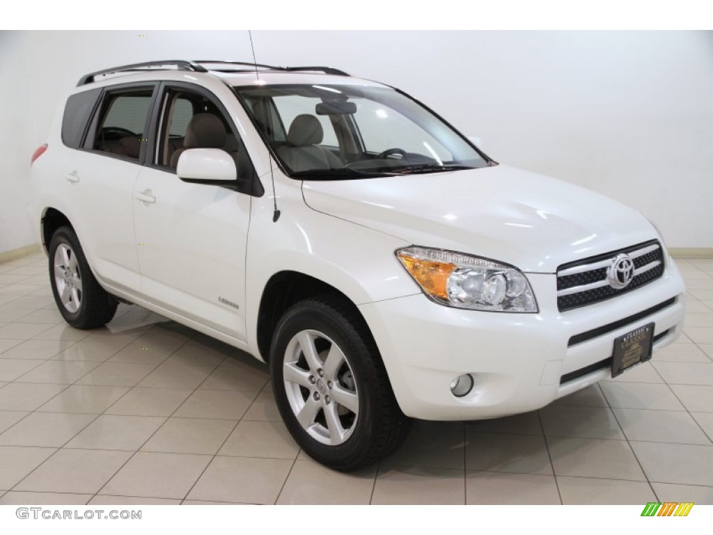 Blizzard Pearl White Toyota RAV4