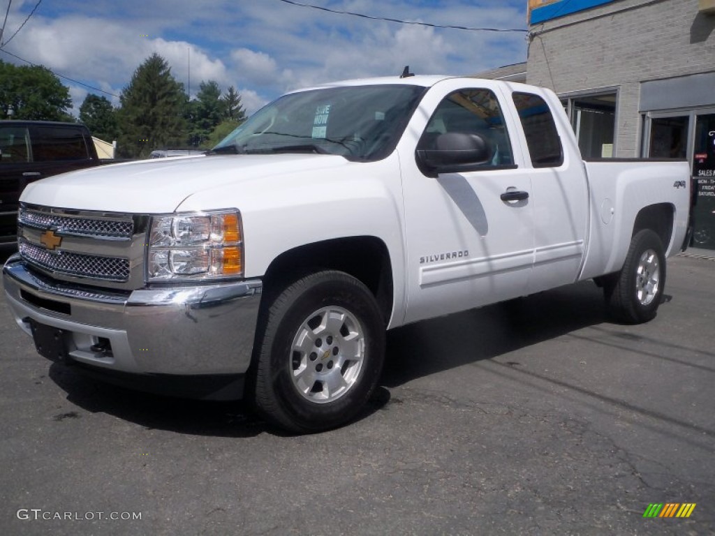 2013 Silverado 1500 LT Extended Cab 4x4 - Summit White / Ebony photo #1