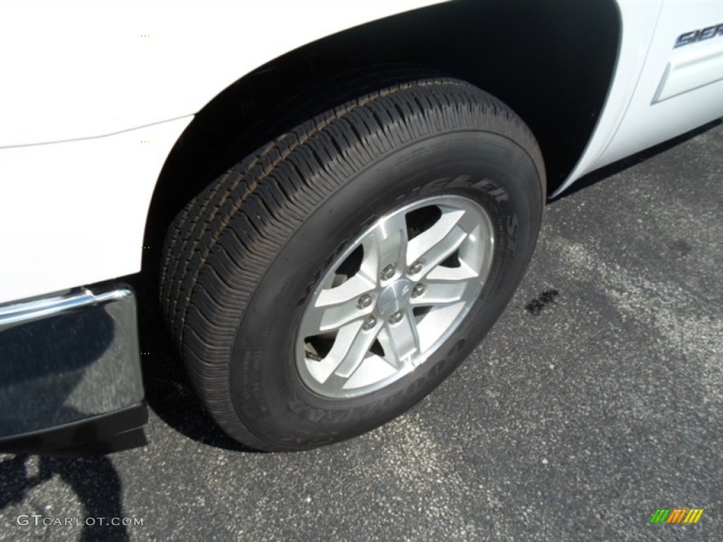 2013 Sierra 1500 SLE Extended Cab 4x4 - Summit White / Ebony photo #3