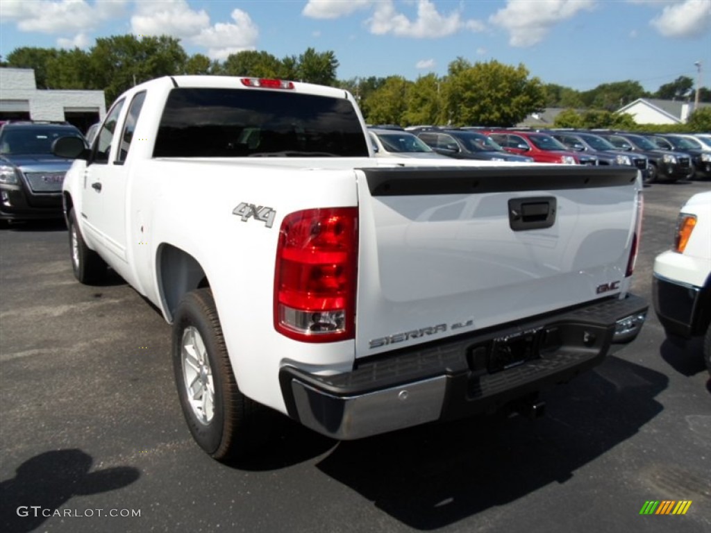 2013 Sierra 1500 SLE Extended Cab 4x4 - Summit White / Ebony photo #5