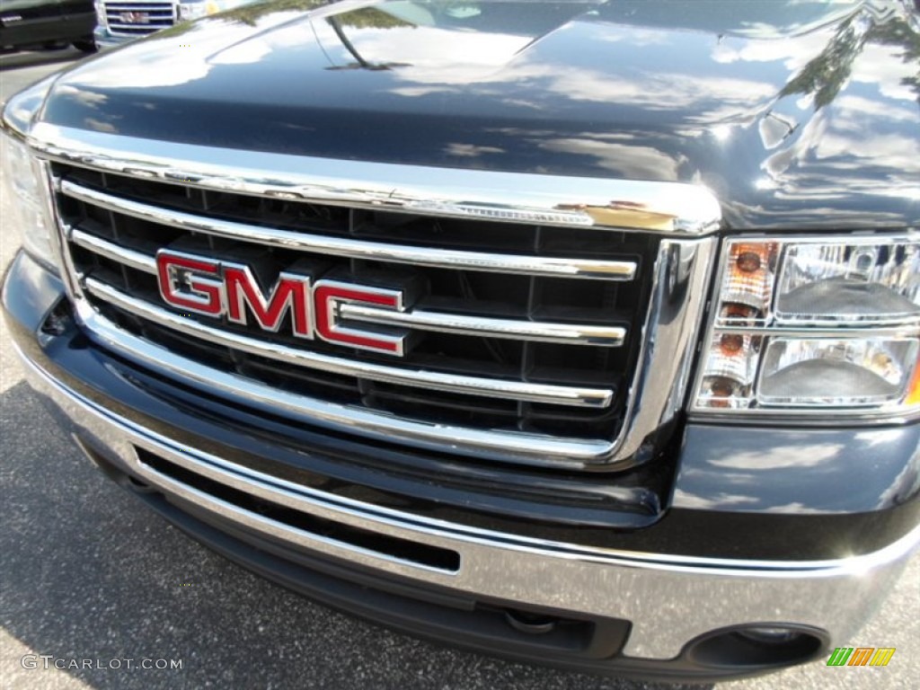 2013 Sierra 1500 SLE Extended Cab 4x4 - Onyx Black / Ebony photo #2