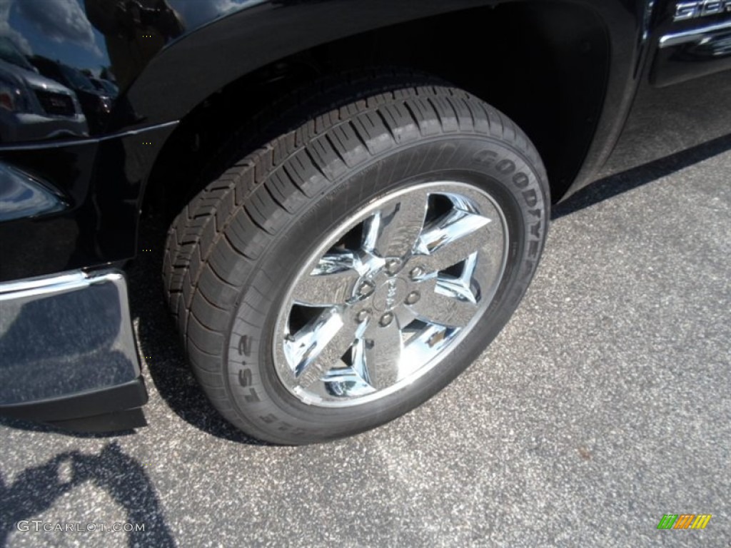 2013 Sierra 1500 SLE Extended Cab 4x4 - Onyx Black / Ebony photo #3