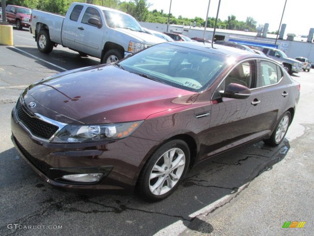 Dark Cherry Pearl Metallic 2013 Kia Optima EX Exterior Photo #84019626