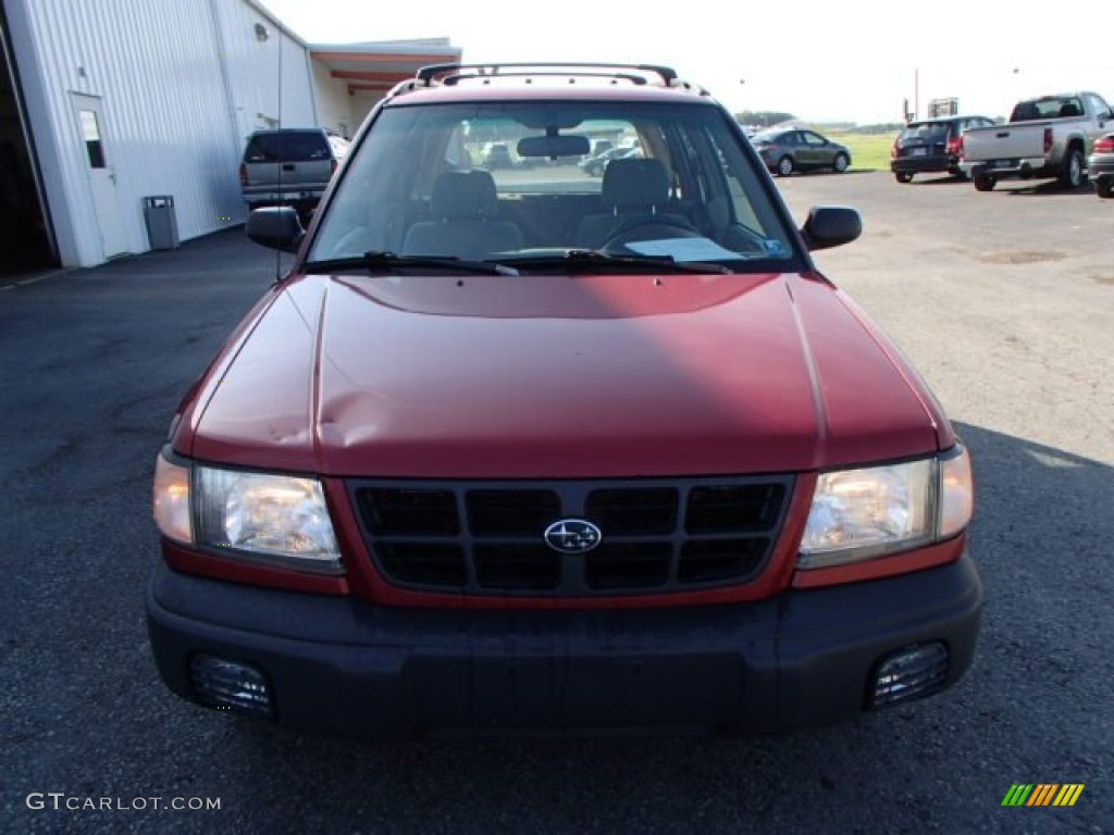 2000 Forester 2.5 L - Canyon Red Pearl / Beige photo #3