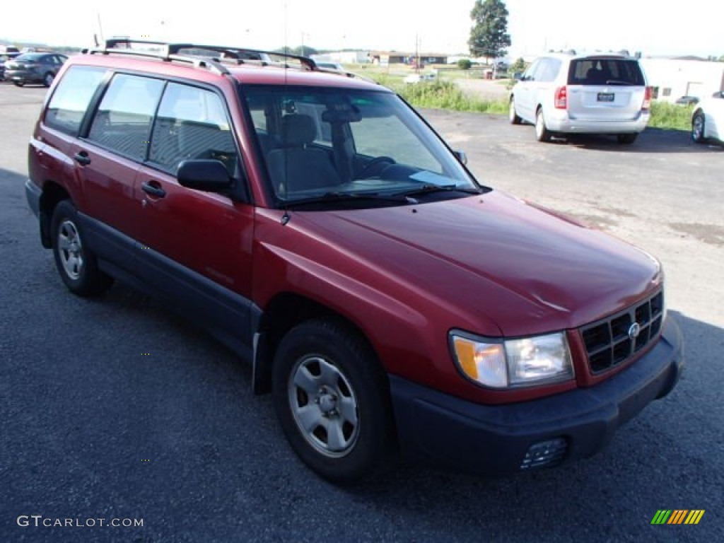 2000 Forester 2.5 L - Canyon Red Pearl / Beige photo #4