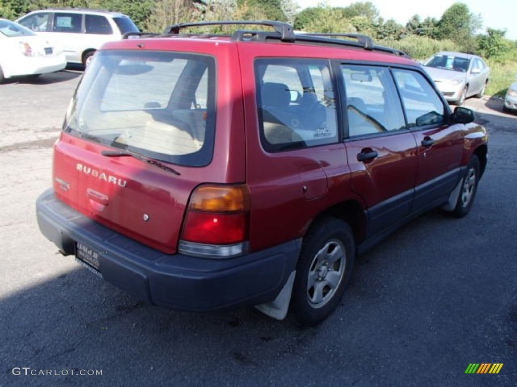 2000 Forester 2.5 L - Canyon Red Pearl / Beige photo #5