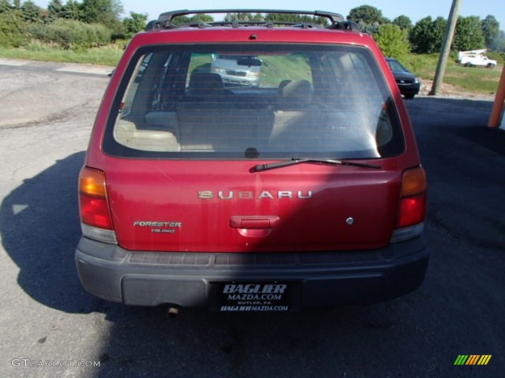 2000 Forester 2.5 L - Canyon Red Pearl / Beige photo #6