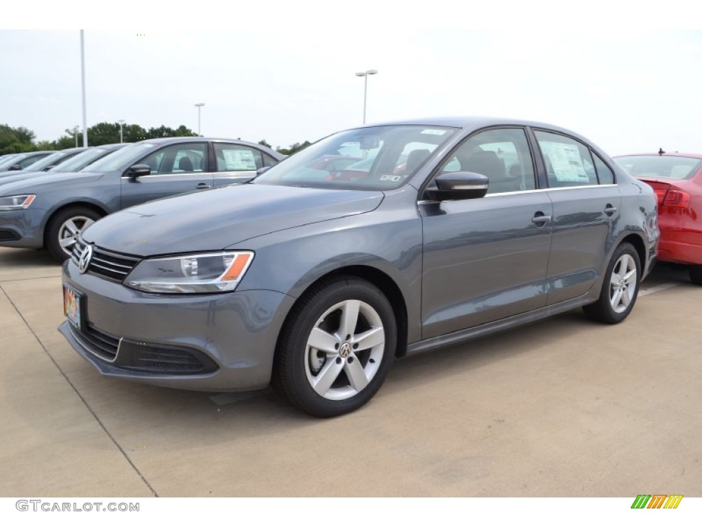 2013 Jetta TDI Sedan - Platinum Gray Metallic / Titan Black photo #1