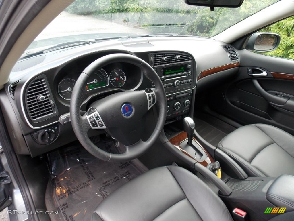 Black Interior 2010 Saab 9-3 2.0T Sport Sedan Photo #84022941