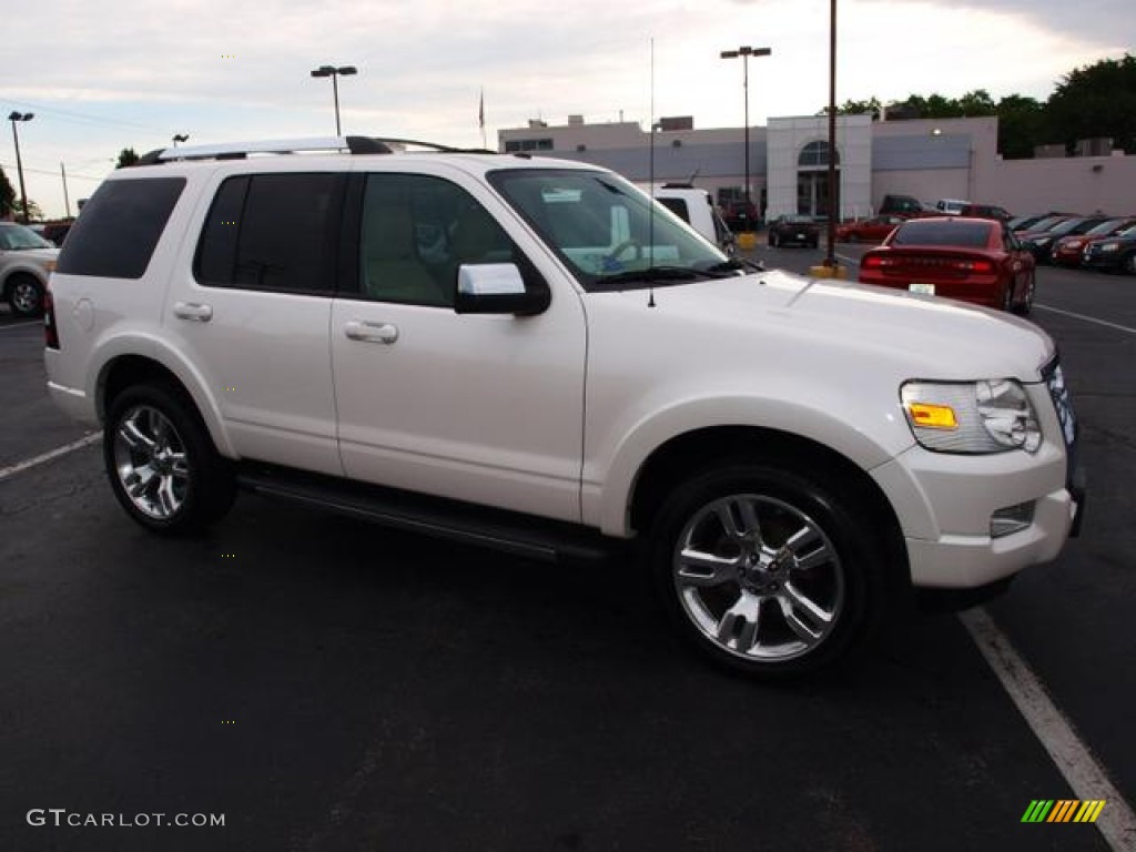 White Platinum Tri-Coat 2010 Ford Explorer Limited Exterior Photo #84024729