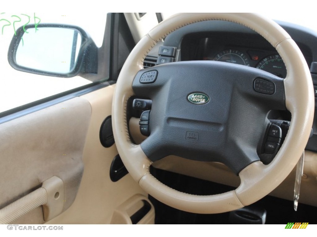 2004 Land Rover Discovery HSE Alpaca Beige Steering Wheel Photo #84026478